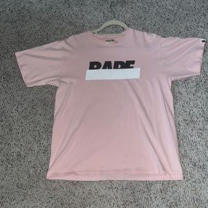 BATHING APE FOAM BAPE APE HEAD TEE PINK. SIZE: MEDIUM, %100 COTTON